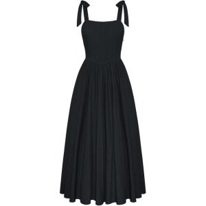 image:imageScarlet Darkness Women Renaissance Corset Dress Square Neck Cottagecore Fishbone SundressBlack