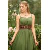 image:imageScarlet Darkness Wide Elastic Belts for Women Stretchy Corset Belt with Double Gold Buckle Waist Belt for DressesBrown