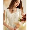 image:imageScarlet Darkness Women Renaissance Costume Split Bell Sleeve Double Layered High Low DressApricot