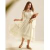 image:imageScarlet Darkness Women Renaissance Costume Split Bell Sleeve Double Layered High Low DressApricot