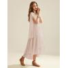 image:imageScarlet Darkness Women Renaissance Costume Split Bell Sleeve Double Layered High Low DressNude Pink