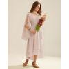 image:imageScarlet Darkness Women Renaissance Costume Split Bell Sleeve Double Layered High Low DressNude Pink