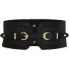 image:imageScarlet Darkness Wide Elastic Belts for Women Stretchy Corset Belt with Double Gold Buckle Waist Belt for DressesBlack