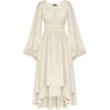 image:imageScarlet Darkness Women Renaissance Costume Split Bell Sleeve Double Layered High Low DressApricot