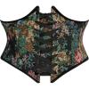 image:imageScarlet Darkness Womens Corset Belt Renaissance Underbust Corset Floral Lace Up Boned Waist BeltsMidnight Garden