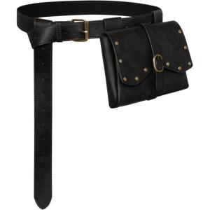 image:imageScarlet Darkness Renaissance Belt Pouch Pirate Viking Belt Medieval Ren Faire Western AccessoriesBlack