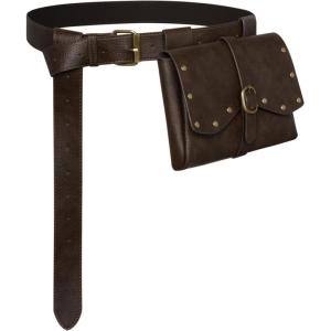 image:imageScarlet Darkness Renaissance Belt Pouch Pirate Viking Belt Medieval Ren Faire Western AccessoriesCoffee