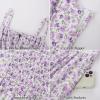 image:imageSCARLET DARKNESS Womens Floral Midi Dress Corset Sundresses 2026 Summer Spring Vacation Milkmaid DressesGreen Purple Floral