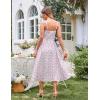 image:imageSCARLET DARKNESS Womens Floral Midi Dress Corset Sundresses 2026 Summer Spring Vacation Milkmaid DressesGreen Purple Floral