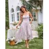 image:imageSCARLET DARKNESS Womens Floral Midi Dress Corset Sundresses 2026 Summer Spring Vacation Milkmaid DressesGreen Purple Floral