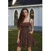 image:imageScarlet Darkness Corset Mini Dress for Women Teens 2026 Summer Ruffle Sundress Graduation Homecoming DressesChocolate