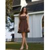 image:imageScarlet Darkness Corset Mini Dress for Women Teens 2026 Summer Ruffle Sundress Graduation Homecoming DressesChocolate