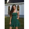 image:imageScarlet Darkness Corset Mini Dress for Women Teens 2026 Summer Ruffle Sundress Graduation Homecoming DressesDark Green