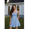 image:imageScarlet Darkness Corset Mini Dress for Women Teens 2026 Summer Ruffle Sundress Graduation Homecoming DressesLight Blue