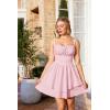 image:imageScarlet Darkness Corset Mini Dress for Women Teens 2026 Summer Ruffle Sundress Graduation Homecoming DressesLight Pink