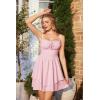 image:imageScarlet Darkness Corset Mini Dress for Women Teens 2026 Summer Ruffle Sundress Graduation Homecoming DressesLight Pink