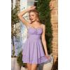 image:imageScarlet Darkness Corset Mini Dress for Women Teens 2026 Summer Ruffle Sundress Graduation Homecoming DressesLight Purple