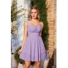 image:imageScarlet Darkness Corset Mini Dress for Women Teens 2026 Summer Ruffle Sundress Graduation Homecoming DressesLight Purple