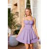 image:imageScarlet Darkness Corset Mini Dress for Women Teens 2026 Summer Ruffle Sundress Graduation Homecoming DressesLight Purple