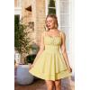 image:imageScarlet Darkness Corset Mini Dress for Women Teens 2026 Summer Ruffle Sundress Graduation Homecoming DressesLight Yellow