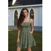 image:imageScarlet Darkness Corset Mini Dress for Women Teens 2026 Summer Ruffle Sundress Graduation Homecoming DressesOlive Green