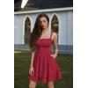 image:imageScarlet Darkness Corset Mini Dress for Women Teens 2026 Summer Ruffle Sundress Graduation Homecoming DressesRed