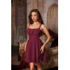 image:imageScarlet Darkness Corset Mini Dress for Women Teens 2026 Summer Ruffle Sundress Graduation Homecoming DressesWine Red