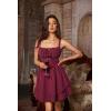 image:imageScarlet Darkness Corset Mini Dress for Women Teens 2026 Summer Ruffle Sundress Graduation Homecoming DressesWine Red