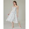 image:imageScarlet Darkness Floral Corset Dress for Women 2024 Ruched Bust Summer Flowy Victorian Dresses Blue L
