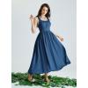 image:imageScarlet Darkness Renaissance Dress for Women Medieval Square Neck Corset Dress Casual Sundress