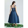 image:imageScarlet Darkness Renaissance Dress for Women Medieval Square Neck Corset Dress Casual Sundress