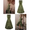 image:imageScarlet Darkness Renaissance Steampunk Dress Lace Up High Low Dress Pirate Gothic CostumeArmy Green