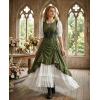 image:imageScarlet Darkness Renaissance Steampunk Dress Lace Up High Low Dress Pirate Gothic CostumeArmy Green