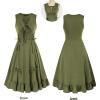 image:imageScarlet Darkness Renaissance Steampunk Dress Lace Up High Low Dress Pirate Gothic CostumeArmy Green