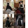 image:imageScarlet Darkness Renaissance Steampunk Dress Lace Up High Low Dress Pirate Gothic CostumeBlack