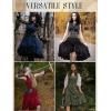 image:imageScarlet Darkness Renaissance Steampunk Dress Lace Up High Low Dress Pirate Gothic CostumeBrown