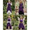 image:imageScarlet Darkness Renaissance Steampunk Dress Lace Up High Low Dress Pirate Gothic CostumeDeep Purple