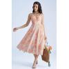 image:imageScarlet Darkness Summer Dresses for Women 2026 Floral Corset Dress Long Milkmaid Dress with PocketOrange