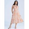 image:imageScarlet Darkness Summer Dresses for Women 2026 Floral Corset Dress Long Milkmaid Dress with PocketOrange