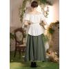 image:imageScarlet Darkness Womens Renaissance Maxi Skirt Medieval Plus Size Double Layered Long Victorian Pirate Costume SkirtsArmy Green