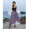 image:imageScarlet Darkness Womens Renaissance Maxi Skirt Medieval Plus Size Double Layered Long Victorian Pirate Costume SkirtsPurple