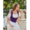 image:imageScarlet Darkness Womens Underbust Corset Top Renaissance Medieval Laceup Boned Fairycore Pirate CorsetsSolid Deep Purple