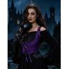 image:imageScarlet Darkness Womens Underbust Corset Top Renaissance Medieval Laceup Boned Fairycore Pirate CorsetsSolid Deep Purple