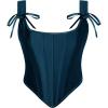 image:imageSCARLET DARKNESS Bustier Tops for Women Lace Up Boned Bodice Renaissance Corset Top Dark Blue Size 8
