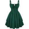 image:imageScarlet Darkness Corset Mini Dress for Women Teens 2026 Summer Ruffle Sundress Graduation Homecoming DressesDark Green