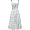 image:imageScarlet Darkness Floral Corset Dress for Women 2024 Ruched Bust Summer Flowy Victorian Dresses Blue L