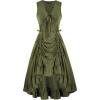 image:imageScarlet Darkness Renaissance Steampunk Dress Lace Up High Low Dress Pirate Gothic CostumeArmy Green