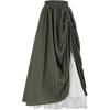 image:imageScarlet Darkness Womens Renaissance Maxi Skirt Medieval Plus Size Double Layered Long Victorian Pirate Costume SkirtsArmy Green