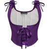 image:imageScarlet Darkness Womens Underbust Corset Top Renaissance Medieval Laceup Boned Fairycore Pirate CorsetsSolid Deep Purple