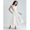image:imageScarlet Darkness Renaissance Maxi Skirt for Women Flowy Long Boho Skirts with PocketsWhite